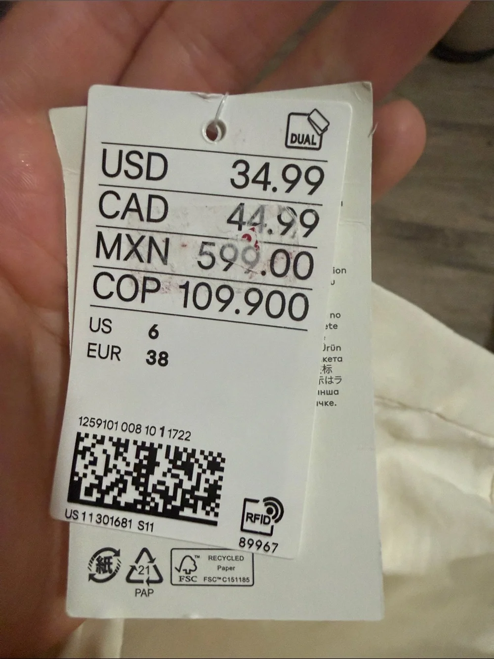 H&M woman Linen Pants in White